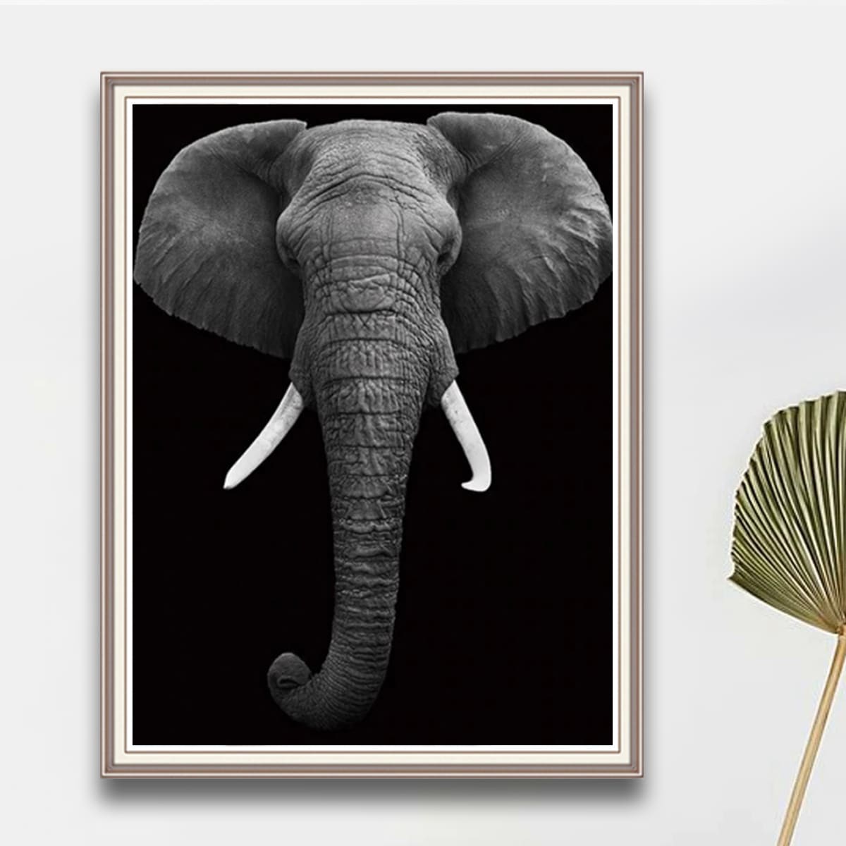 

Elephant Print DIY Diamond Painting Without Frame, Multicolor