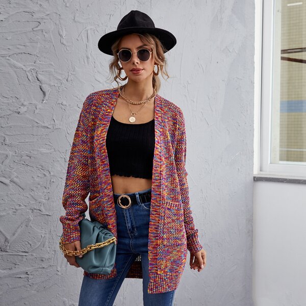 

Double Pocket Space Dye Cardigan, Multicolor