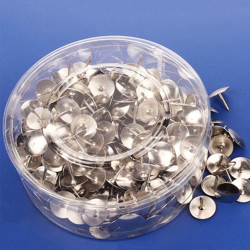

300pcs 1 Box Metal Thumbtack, Silver