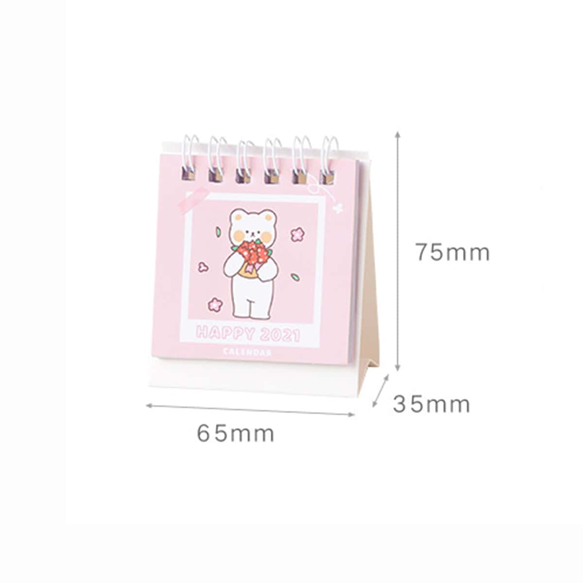 

1pc Random Cartoon 2021 Desk Calendar, Multicolor
