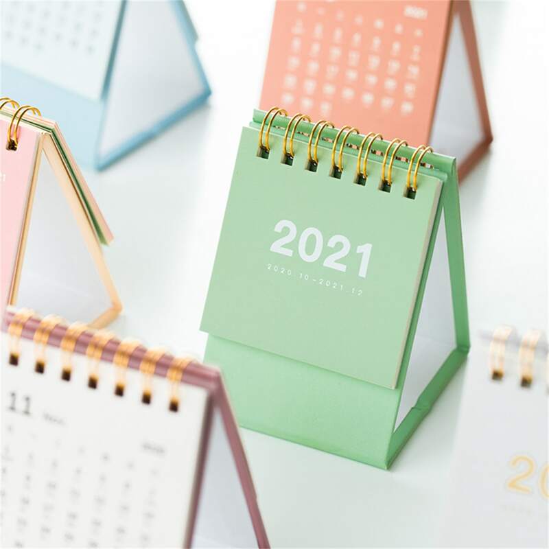 

1pc Random Color Mini 2021 Desk Calendar, Multicolor