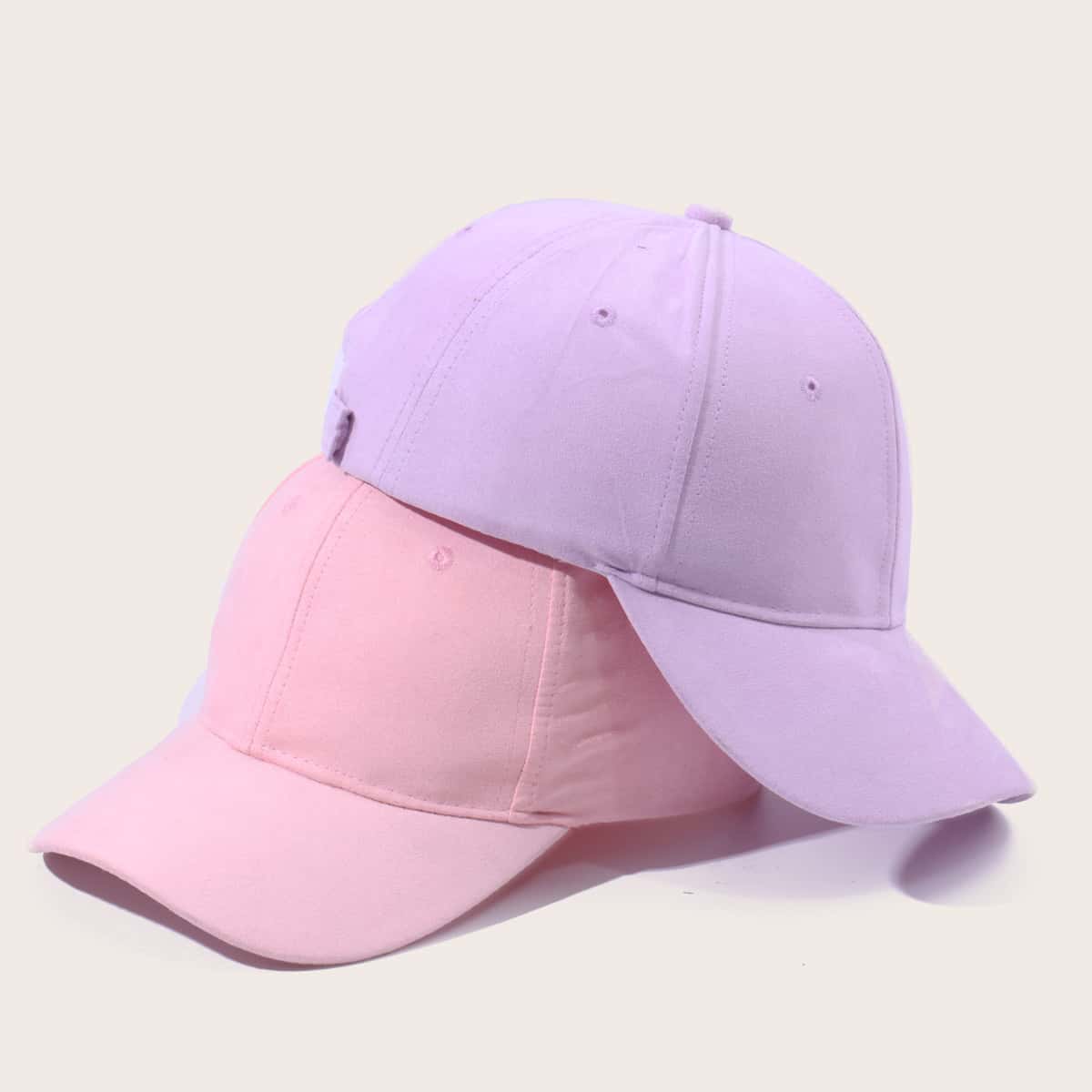 

2pcs Simple Baseball Cap, Multicolor