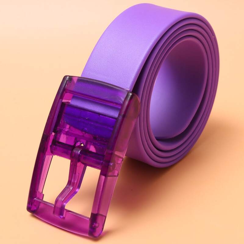 

Square Buckle Belt, Purple