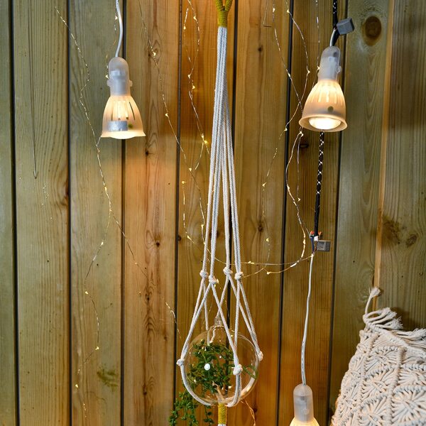 

1pc Woven Macrame Plant Hanger, Multicolor