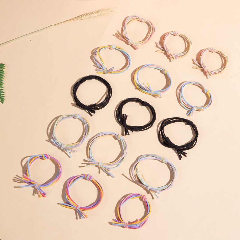 

15pcs Colorful Hair Tie, Multicolor