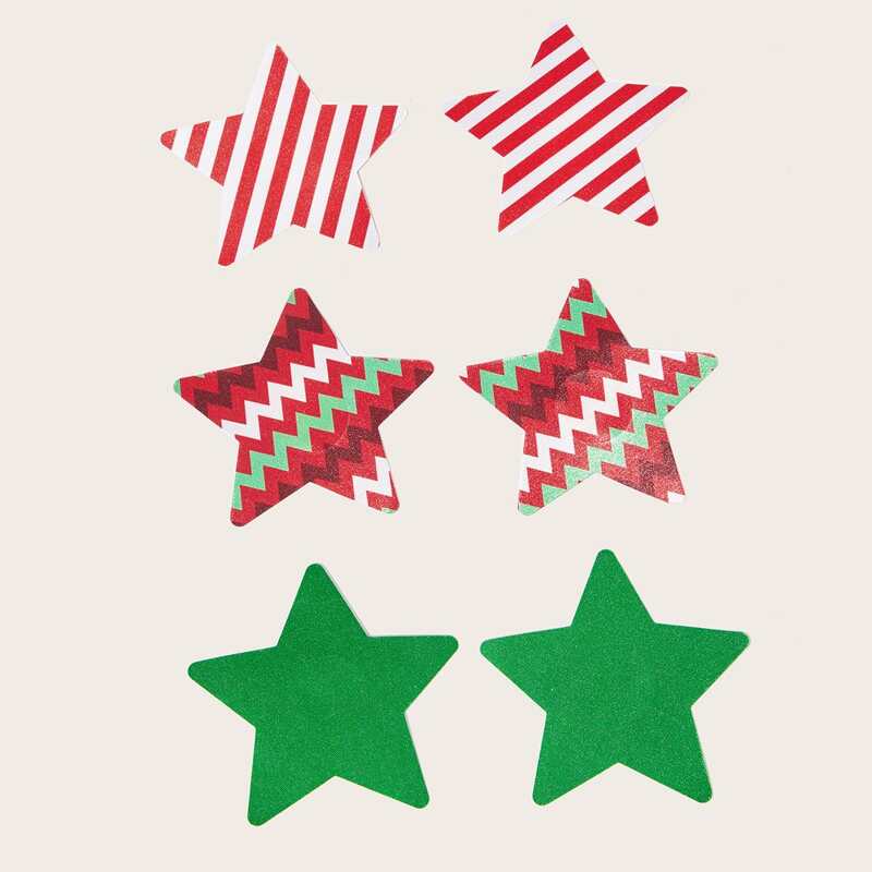 

3pairs Star Shaped Nipple Cover, Multicolor