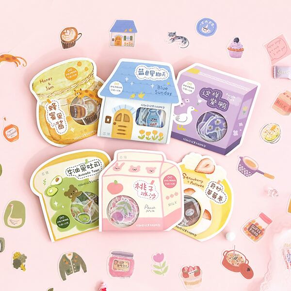 

40pcs Random 2 Box Cartoon Graphic Sticker, Multicolor