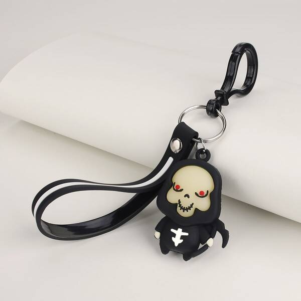 

Halloween Skeleton Design Bag Charm, Black