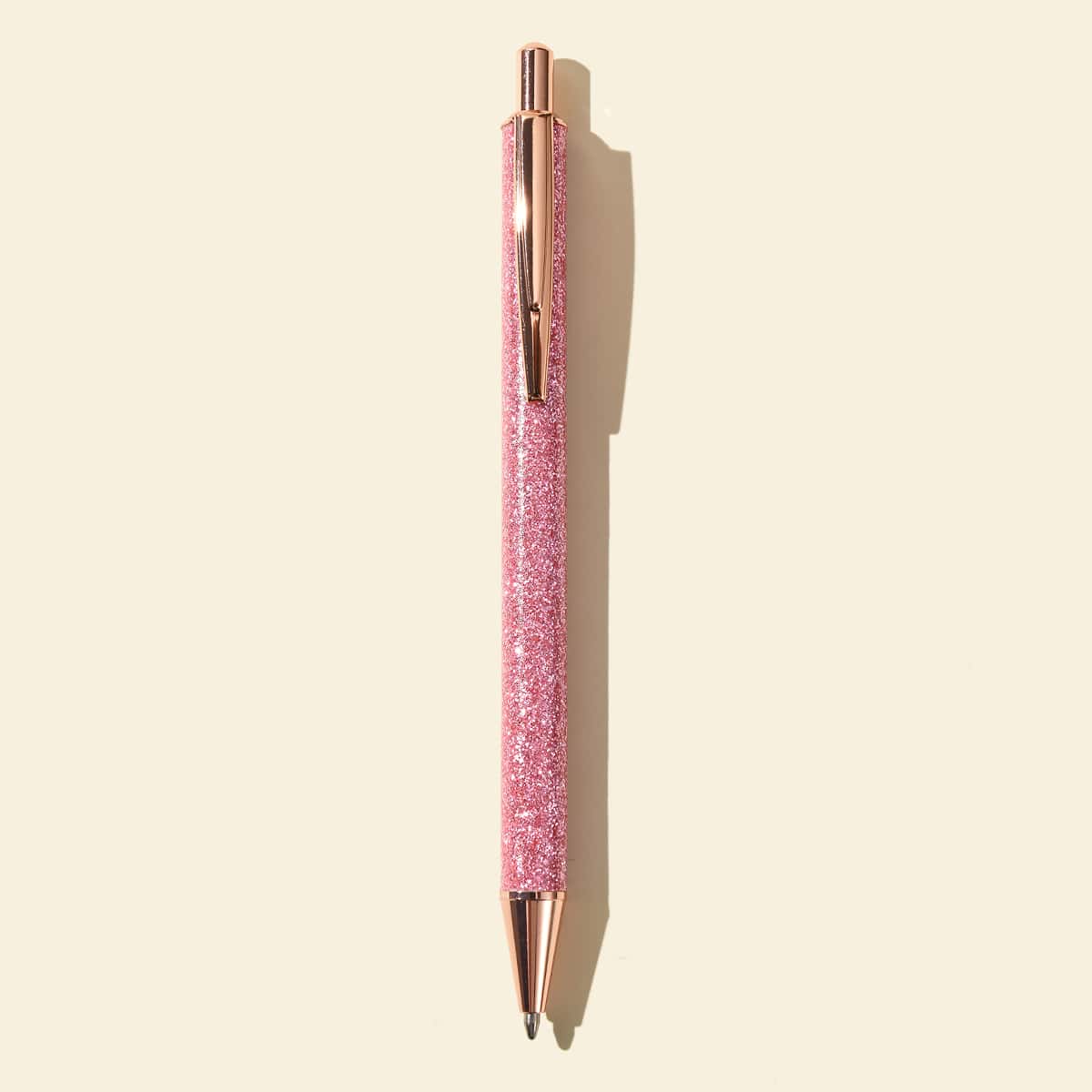 

1pc Glitter Ballpoint Pen, Black