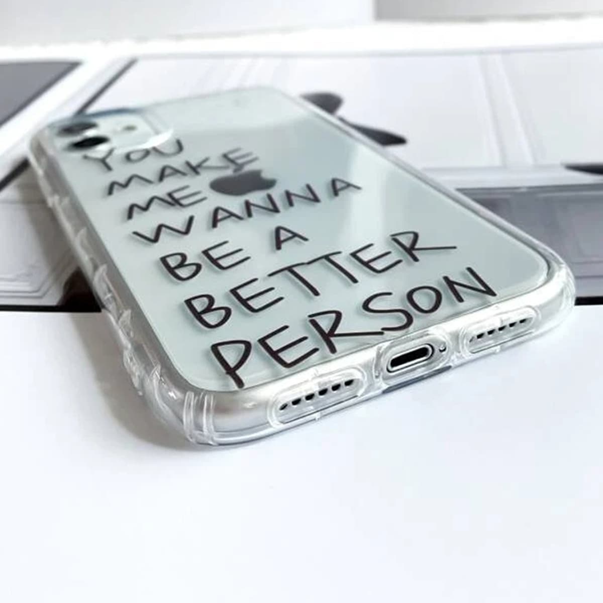 

Slogan Graphic Clear iPhone Case