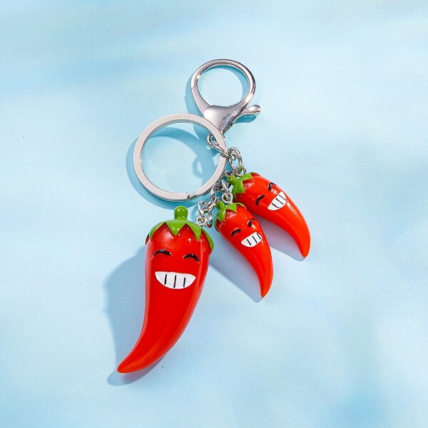 

Men Chili Charm Keychain, Red