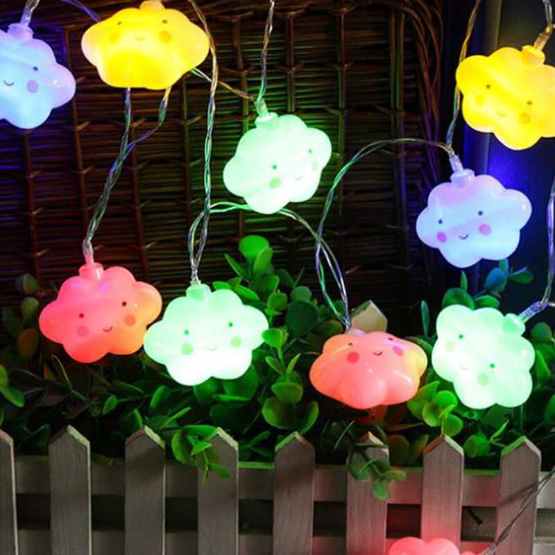 

1pc Cloud Shaped Bulb String Light, Multicolor