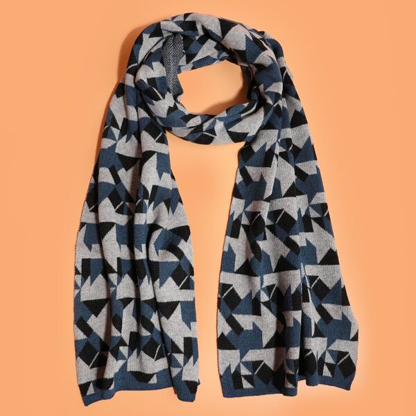 

Men Color Block Scarf, Multicolor