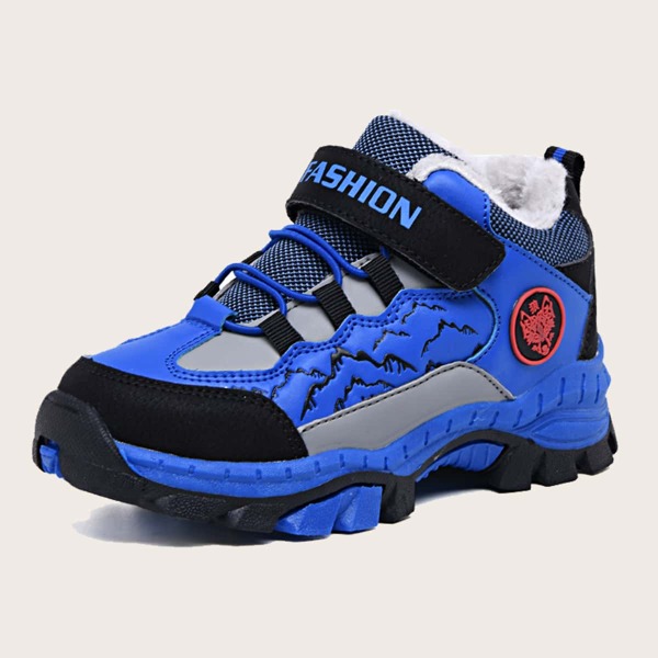 

Boys Color Block Velcro Strap Sneakers, Blue