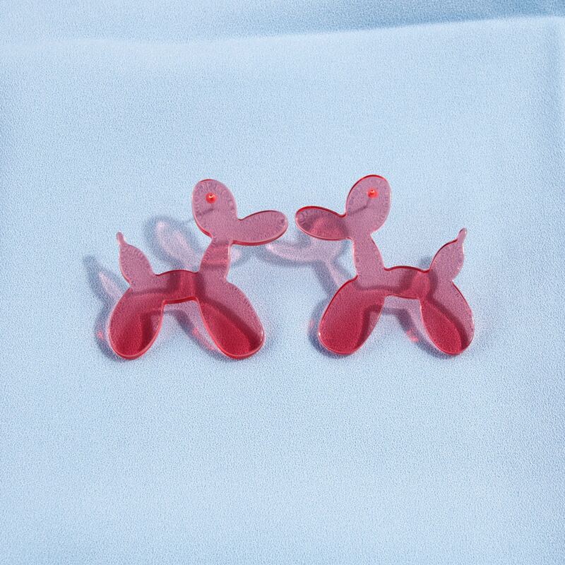 

Animal Design Stud Earrings, Red