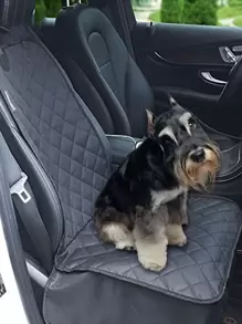 1 Miếng Không thấm nước Ô tô/xe hơi Mặt trước Chỗ ngồi Thảm thú cưng Với Khâu Sự bảo vệ Che phủ Thích hợp Đối với Thú cưng Đi du lịch - màu đen - Xem 1