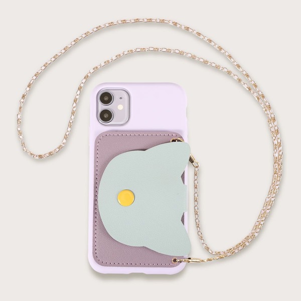 

Чехол-кошелек для iPhone с цепочкой 1шт, Розовые