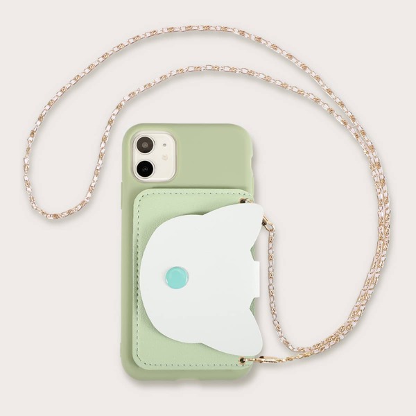 

Чехол-кошелек для iPhone с цепочкой 1шт, Зелёный