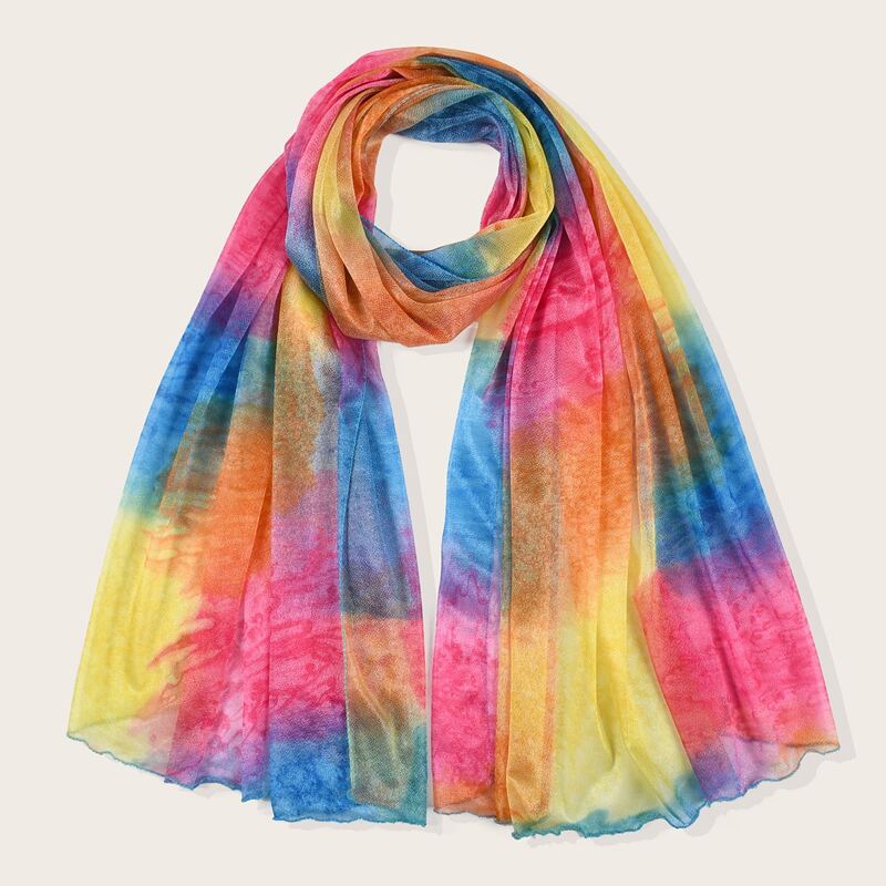 

1pc Colorful Scarf, Multicolor
