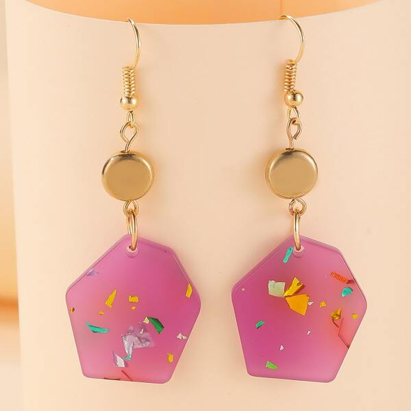 

Acrylic Geo Drop Earrings, Multicolor