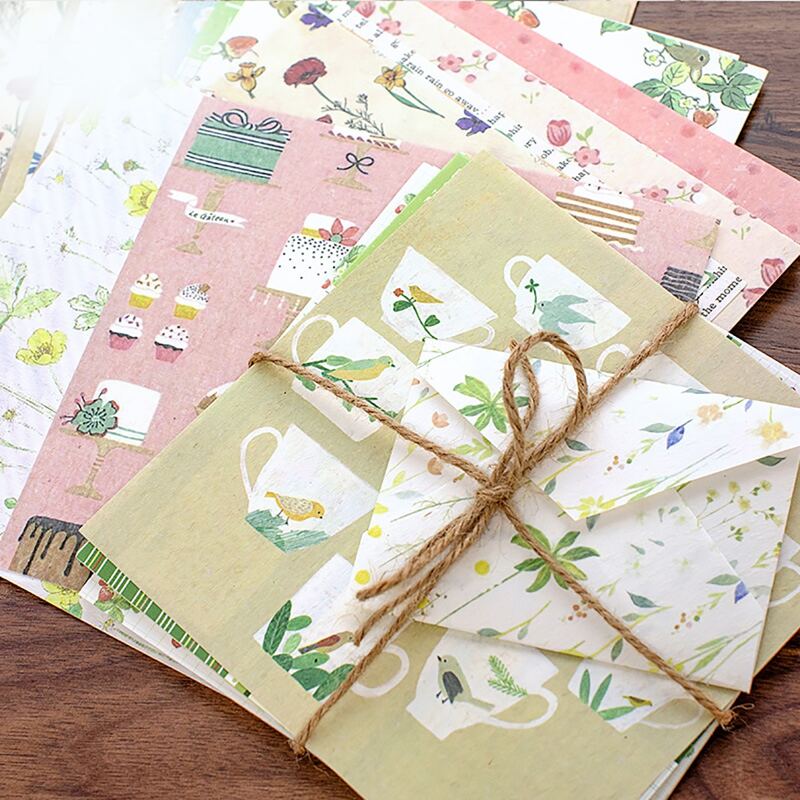 

15pcs Random Pattern Material Paper, Multicolor