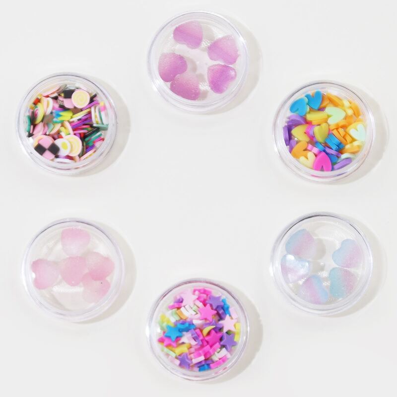 

6boxes Mix Shape Nail Art Decoration, Multicolor
