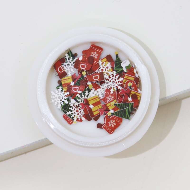 

1box Christmas Nail Art Decoration, Multicolor