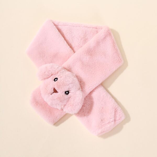 

Toddler Kids Cartoon Scarf, Pink