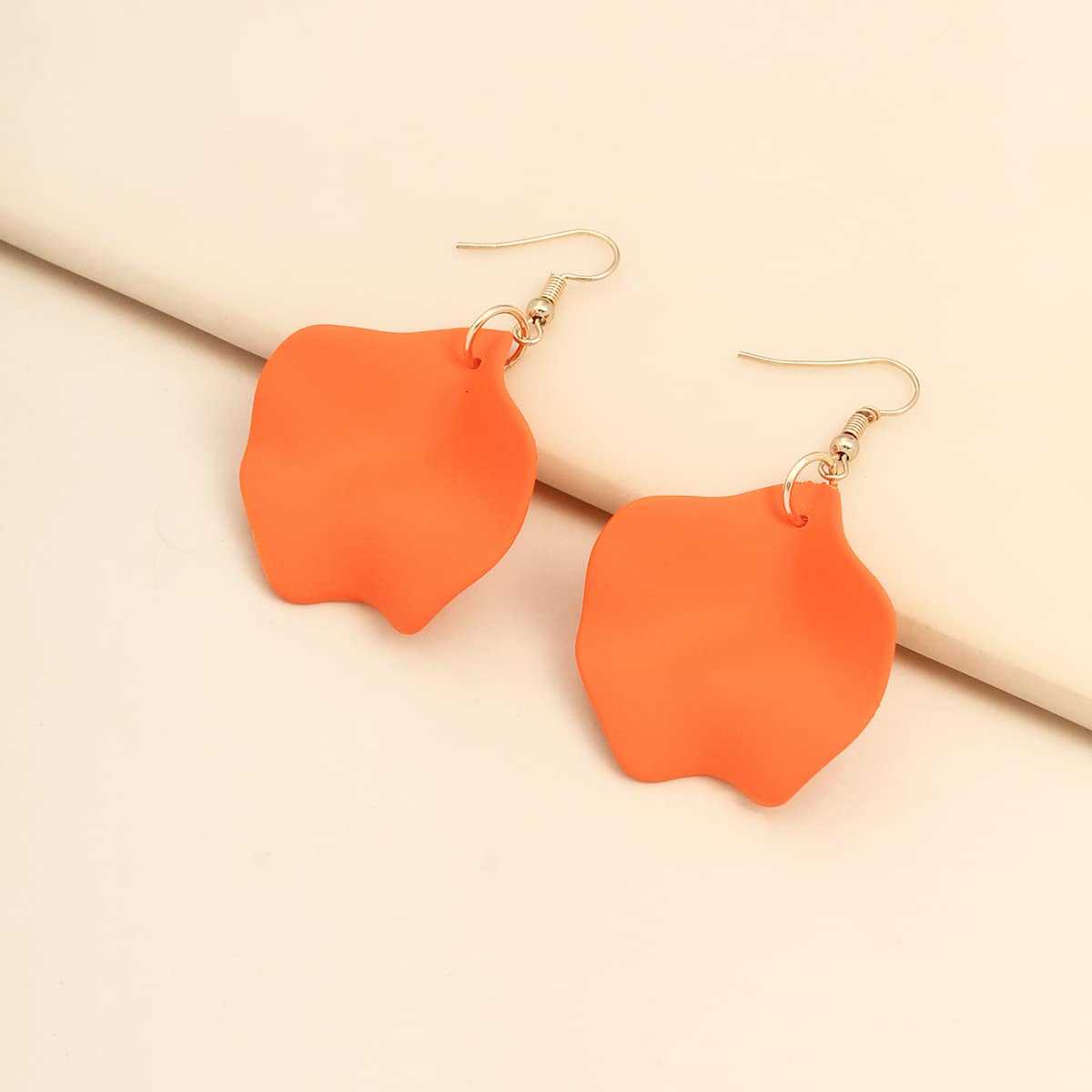 

Leaf Design Acrylic Drop Earrings, Orange