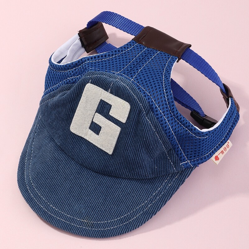 

Letter Graphic Dog Cap, Blue