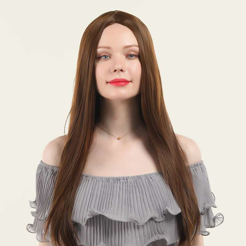 

Natural Straight Long Wig, Brown