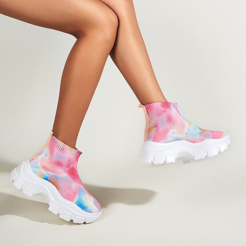 

Tie Dye Slip On Sneakers, Pink