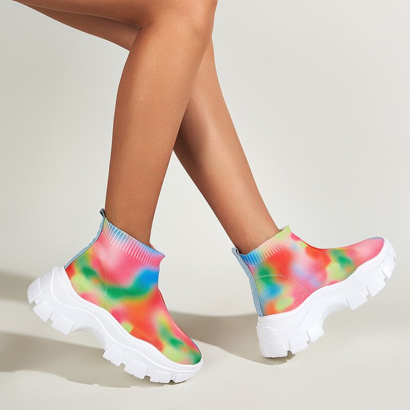 

Tie Dye Slip On Sneakers, Multicolor