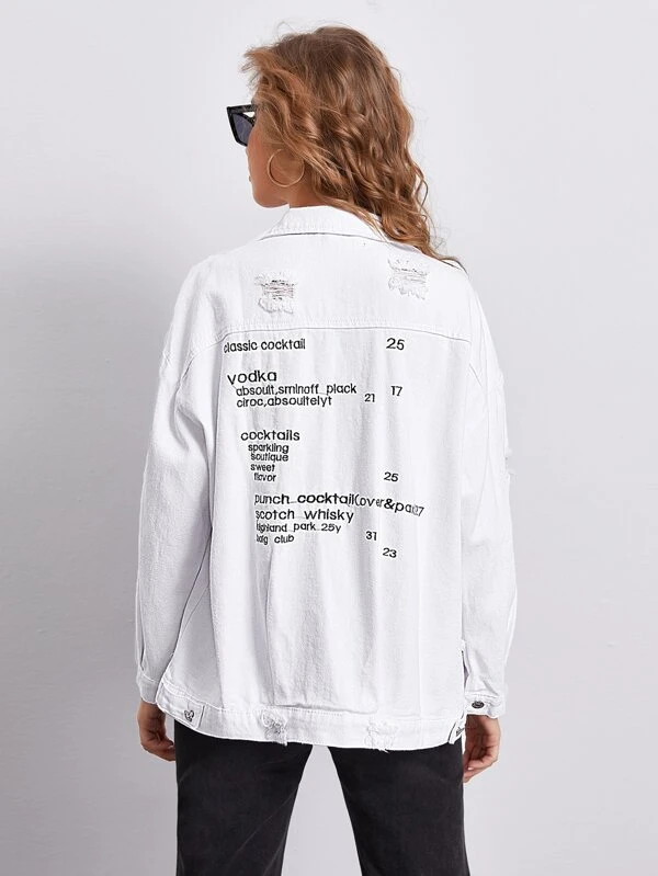 shein white denim jacket