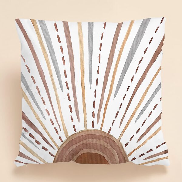 

Abstract Sun Print Cushion Cover Without Filler, Multicolor