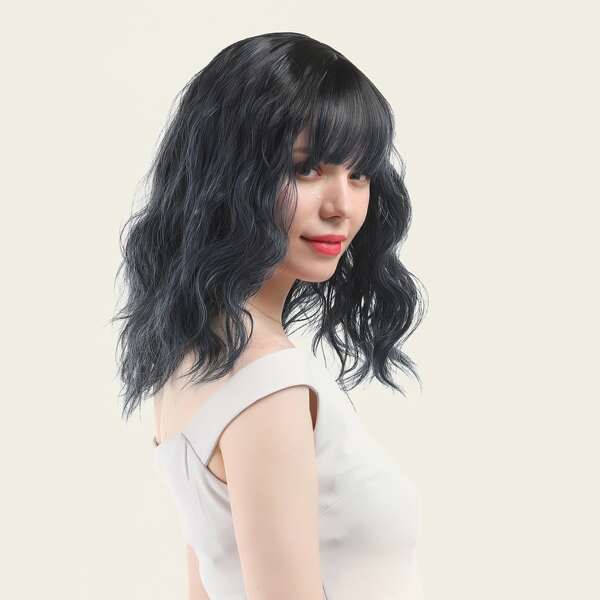 

Short Curly Wig With Bangs, Multicolor