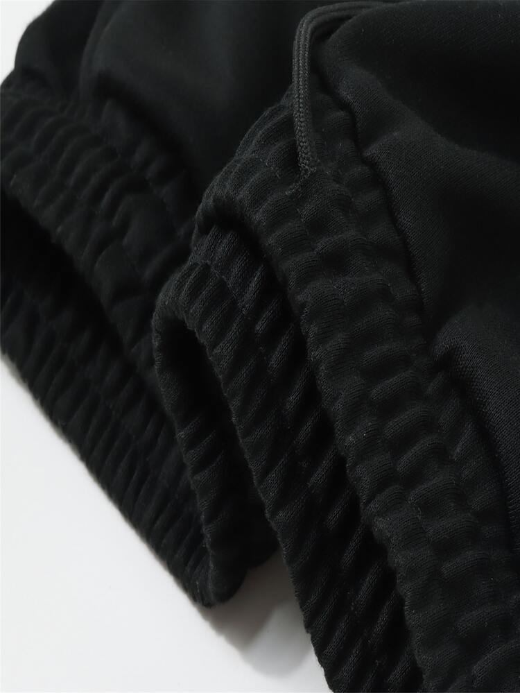 Men 2pcs Solid Sweatpants