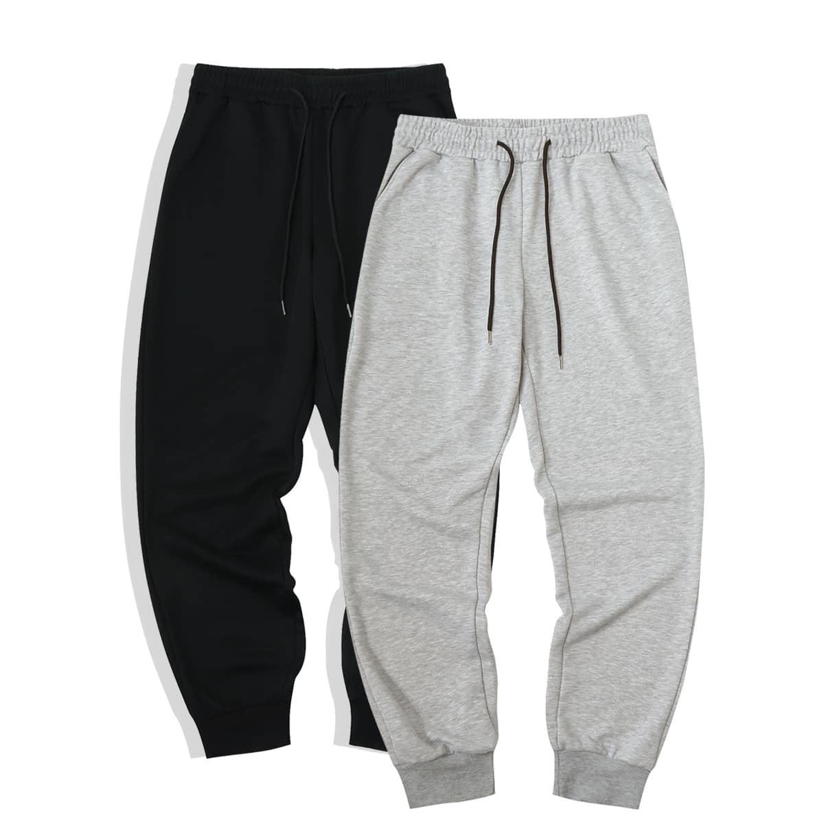 

Guys 2pcs Solid Sweatpants, Multicolor