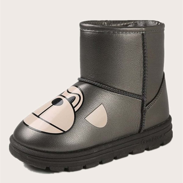 

Toddler Girls Cartoon Graphic Snow Boots, Army green
