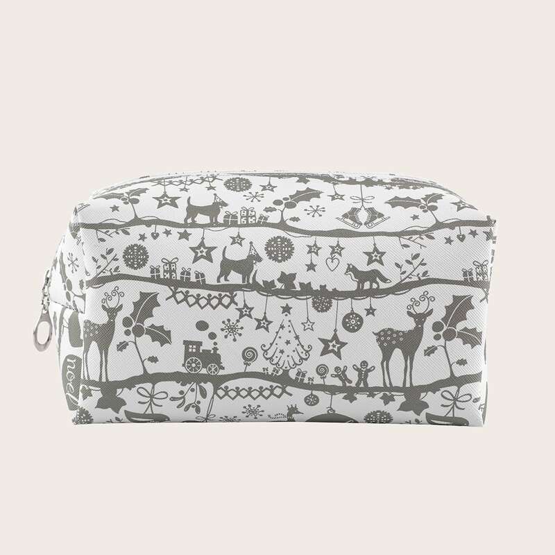

Christmas Deer Print Makeup Bag, Multicolor