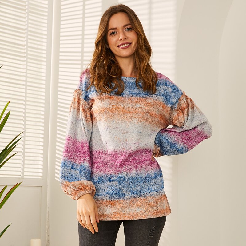 

LUUKSE Drop Shoulder Tie Dye Tee, Multicolor