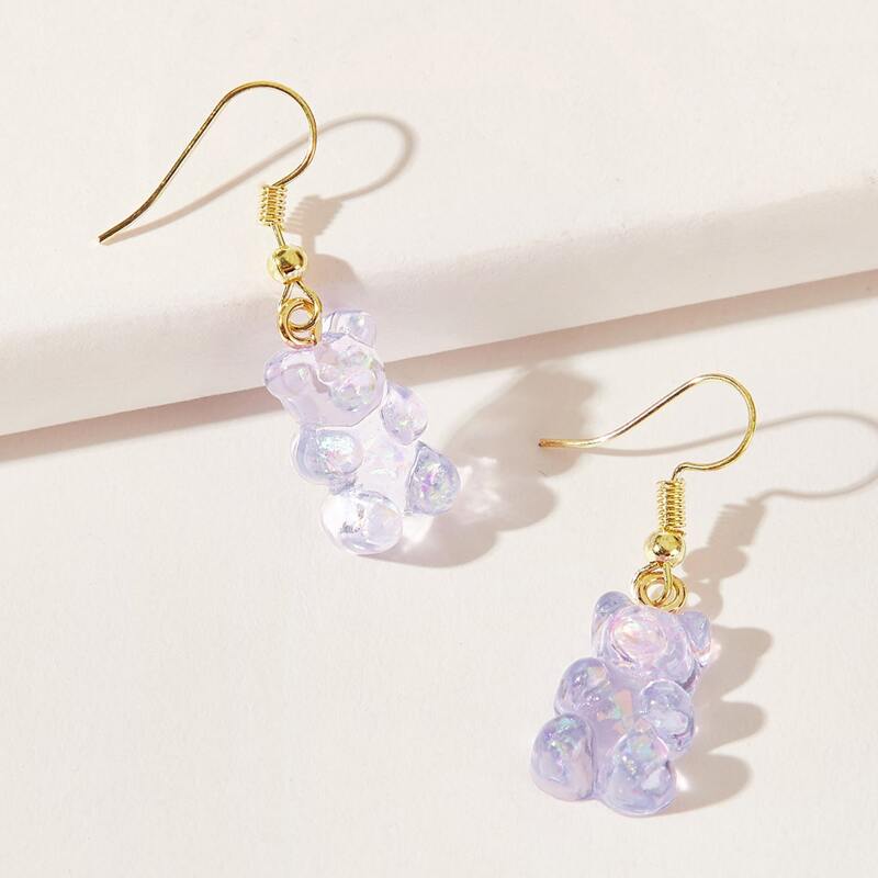 

Clear Bear Drop Earrings