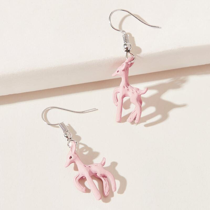 

Fawn Drop Earrings, Baby pink