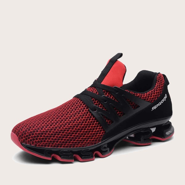 

Men Color Block Wide Fit Sneakers, Red