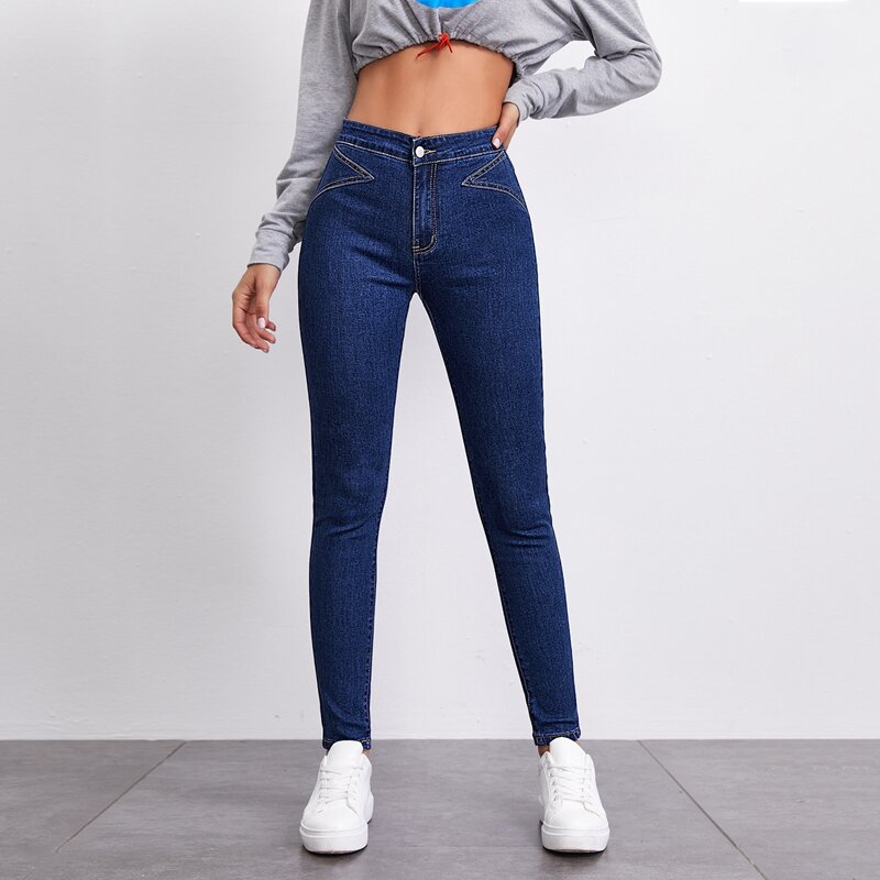 

High Stretch Skinny Jeans, Dark wash