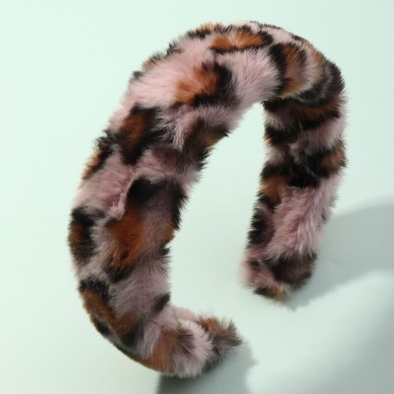 

Leopard Fluffy Hair Hoop, Multicolor