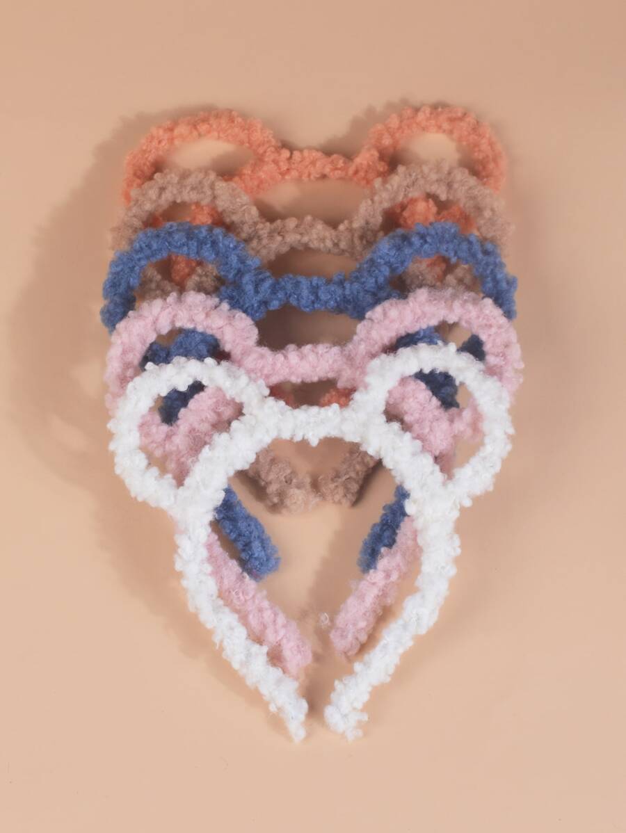 5入組小女童耳朵設計髮箍 - 彩色 - 查看 1