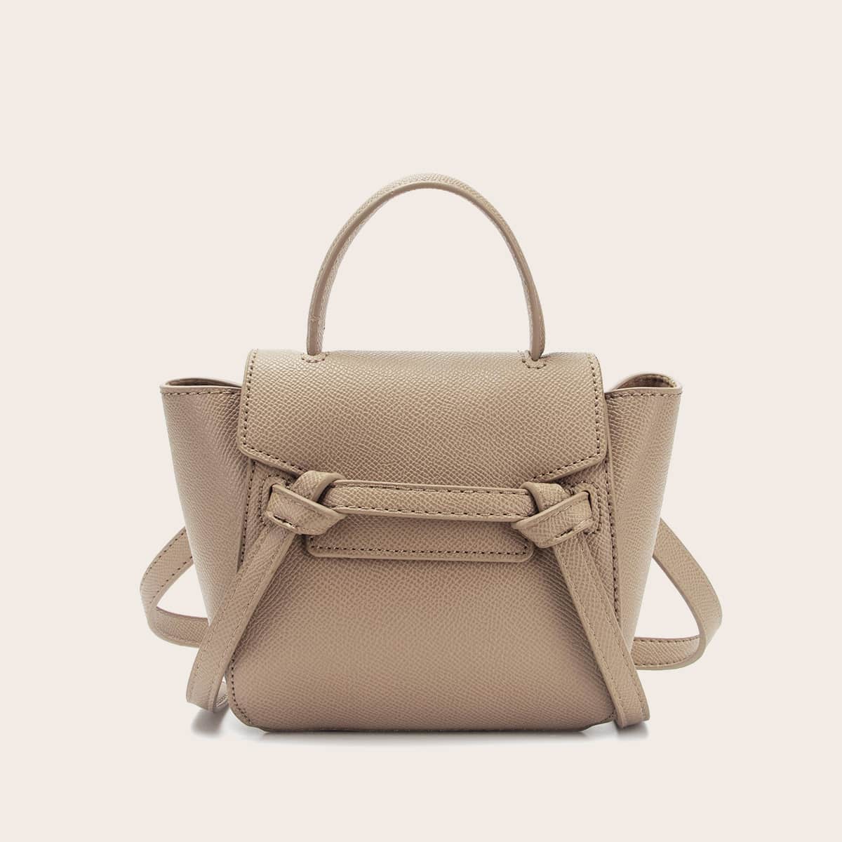 

Top Handle Satchel Bag, Khaki