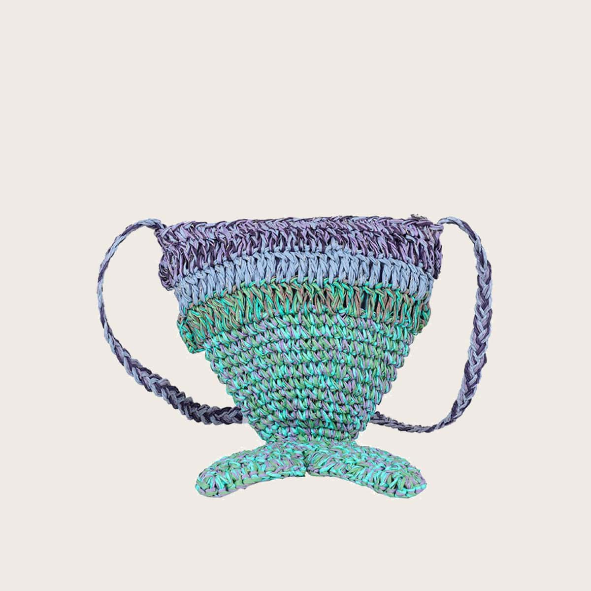 

Knit Mermaid Crossbody Bag, Multicolor