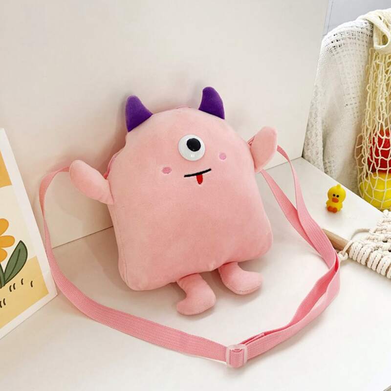 

Cartoon Crossbody Bag, Baby pink